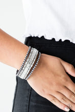 Load image into Gallery viewer, Rock Star Rocker Silver Bracelet