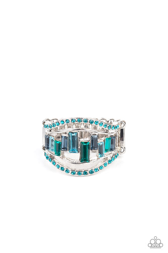 Treasure Chest Charm Blue Ring