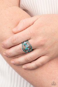 Treasure Chest Charm Blue Ring