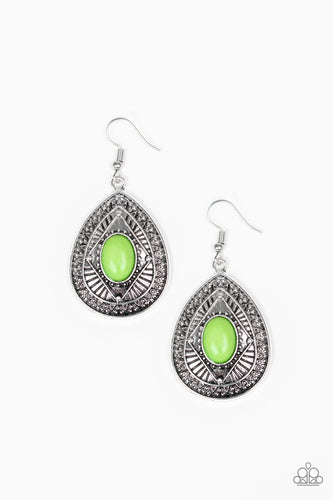 Tropical Topography Green Earring