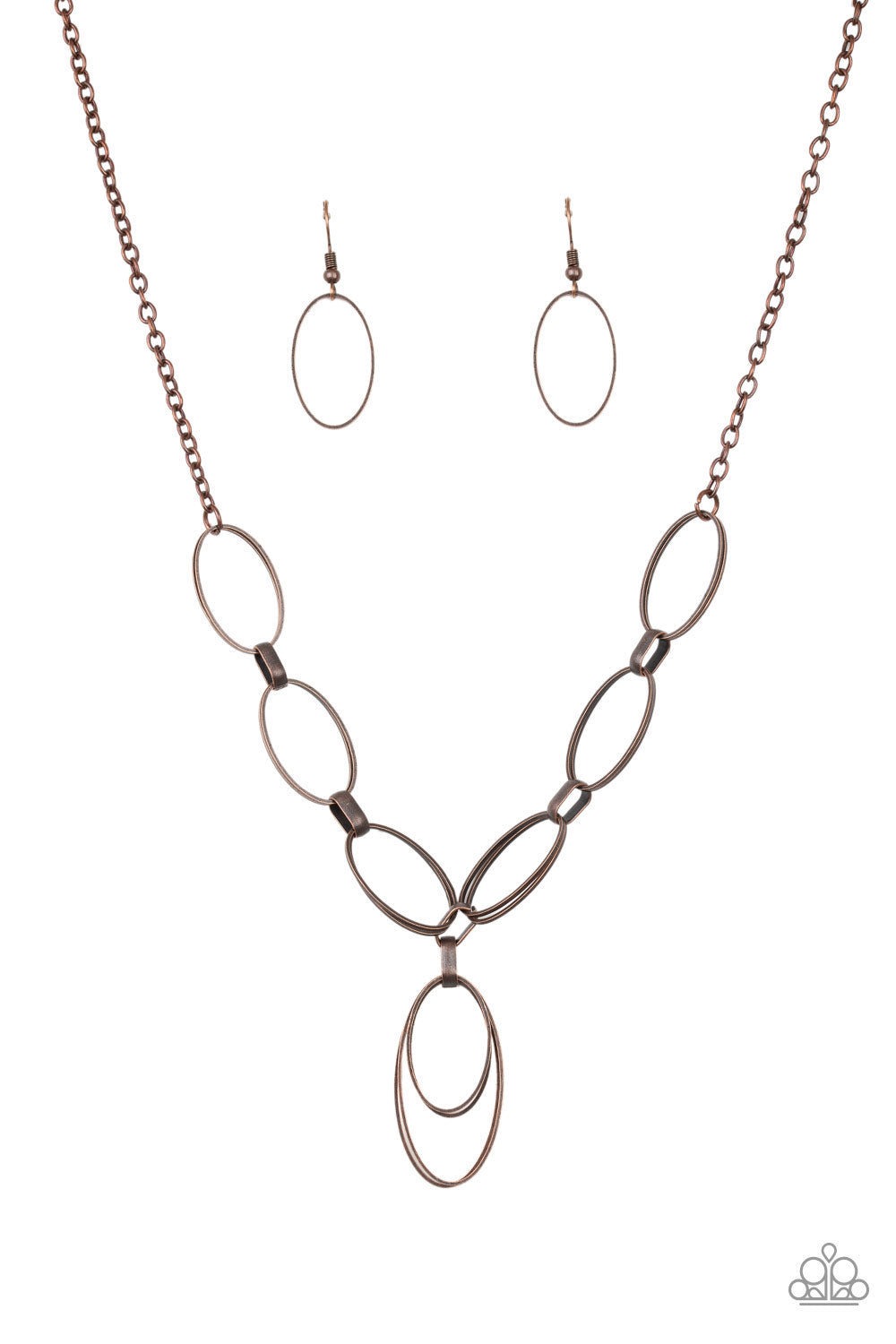 All OVAL Town Copper Necklace