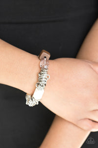 Mesmerizingly Magmatic White Bracelet