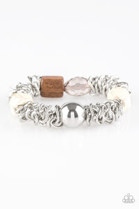 Mesmerizingly Magmatic White Bracelet