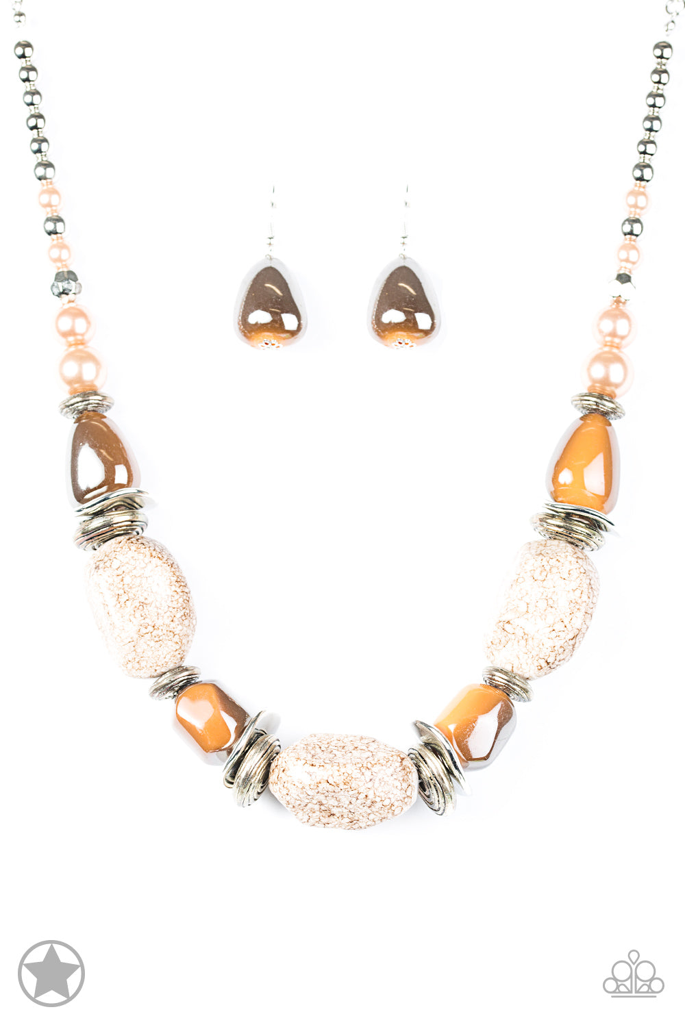 In Good Glazes Orange Necklace
