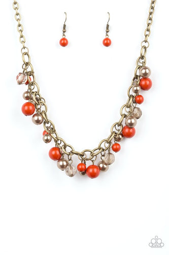 The GRIT Crowd Orange Necklace