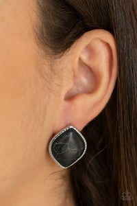 Marble Marvel Black Earring