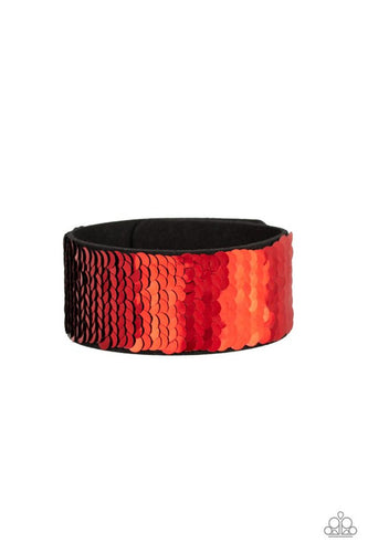 Mer-mazingly Mermaid Red Bracelet