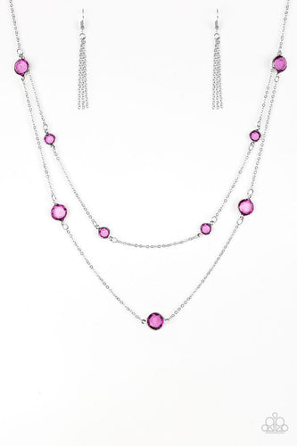 Raise Your Glass Purple Necklace