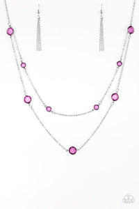 Raise Your Glass Purple Necklace