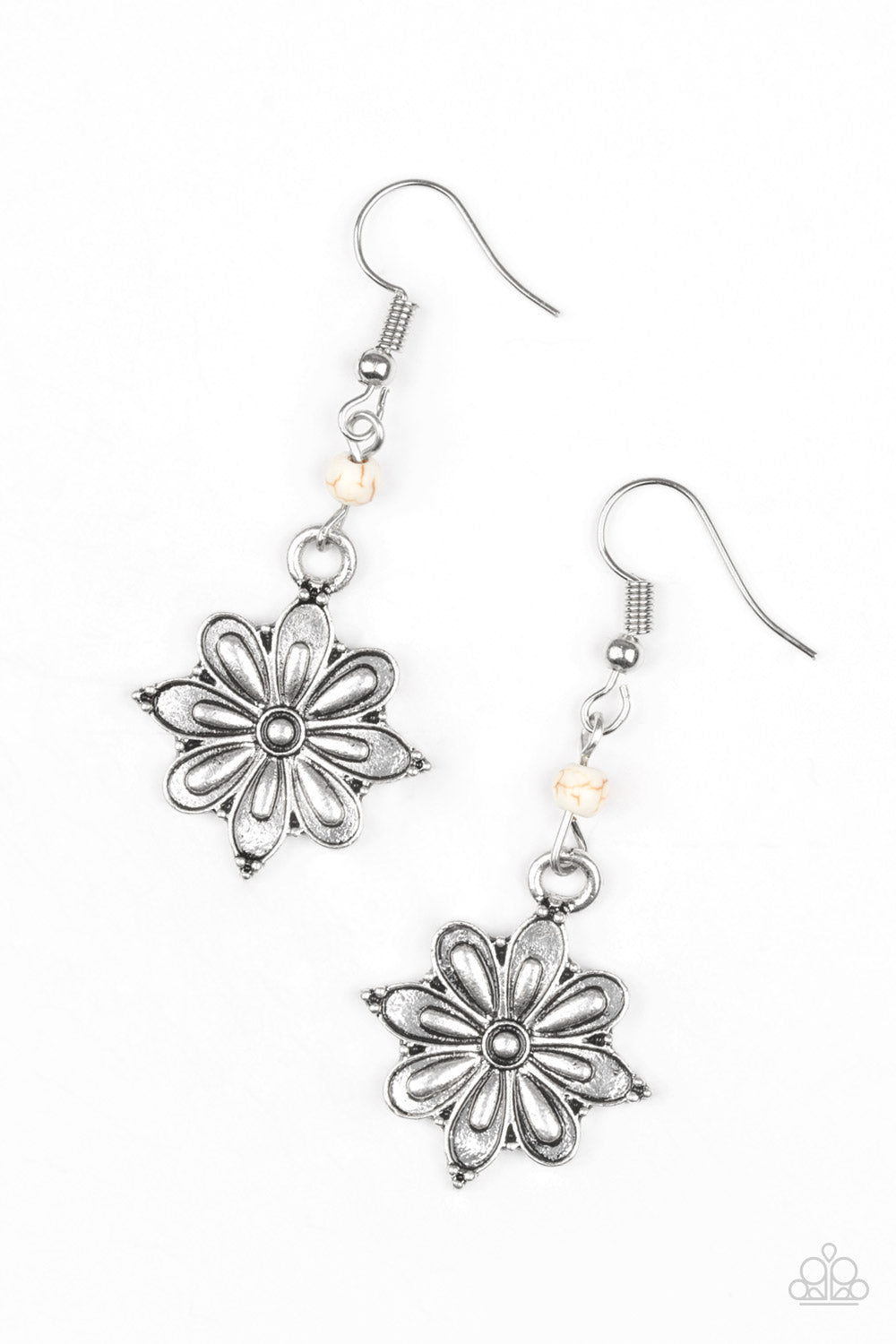 Cactus Blossom White Earring