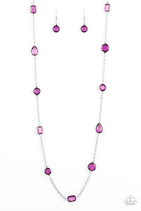 Glassy Glamorous Purple Necklace