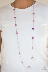 Glassy Glamorous Purple Necklace