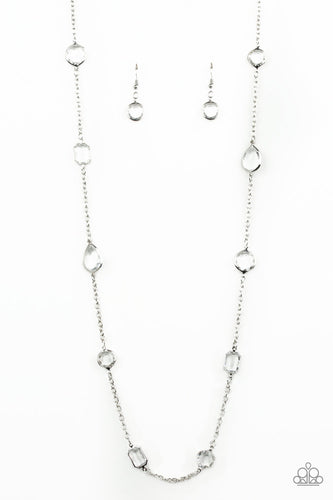 Glassy Glamorous White Necklace