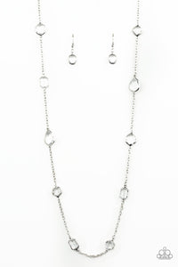 Glassy Glamorous White Necklace