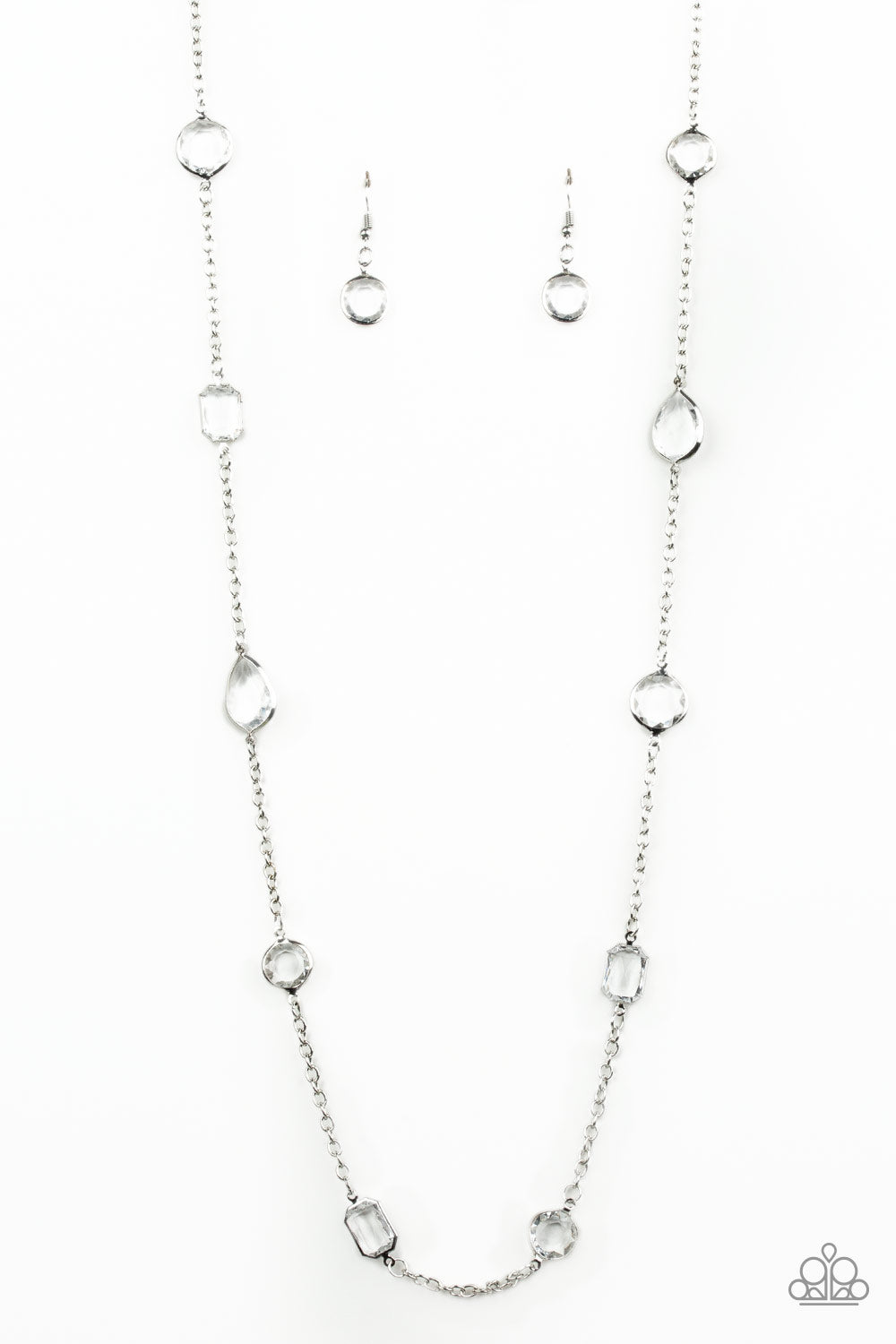 Glassy Glamorous White Necklace
