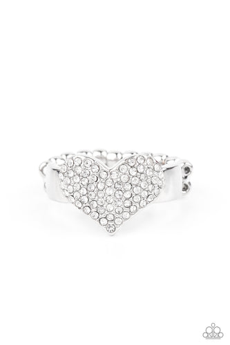 Heart of BLING White Ring