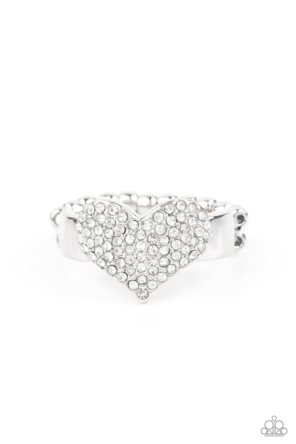 Heart of BLING White Ring