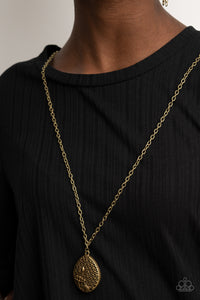 Wearable Wildflowers Brass Necklace