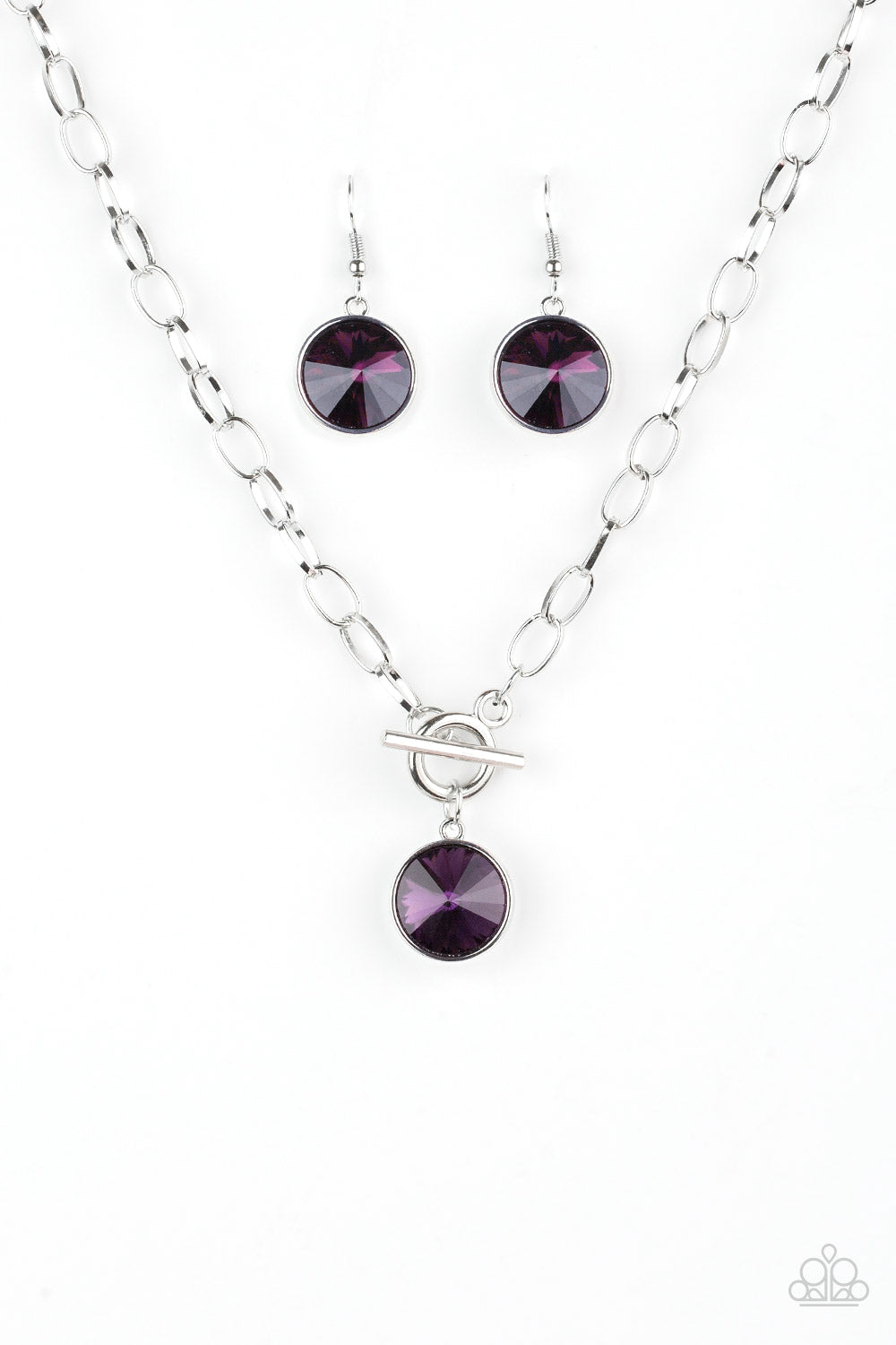 She Sparkles On Purple Necklace