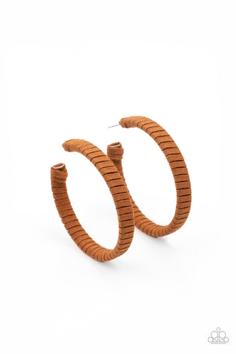 Suede Parade Brown Earring