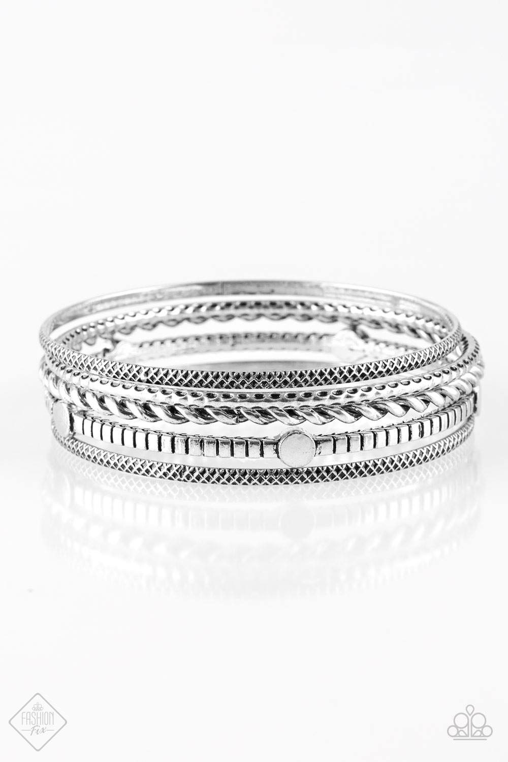 When The Going Gets Rough Silver Bracelet