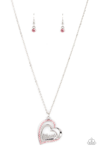 A Mothers Heart Pink Necklace