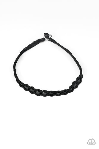Track Tracker Black Necklace