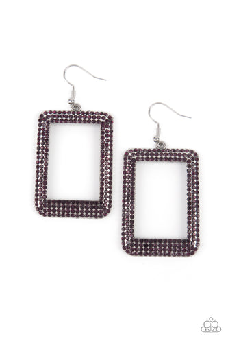 World FRAME-ous Purple Earring