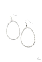 Load image into Gallery viewer, OVAL-ruled! White Earring