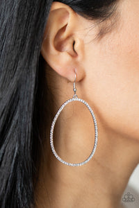 OVAL-ruled! White Earring