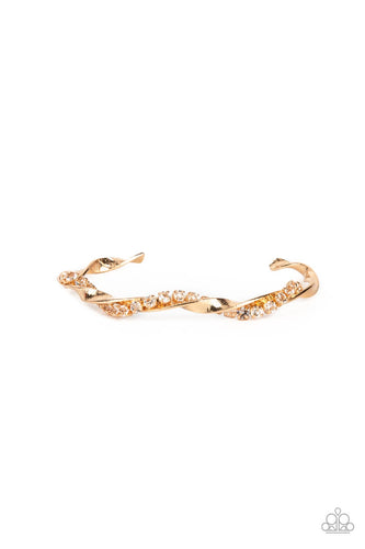 Twisted Twinkle Gold Bracelet