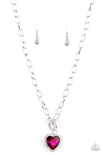 Check Your Heart Rate Pink Necklace