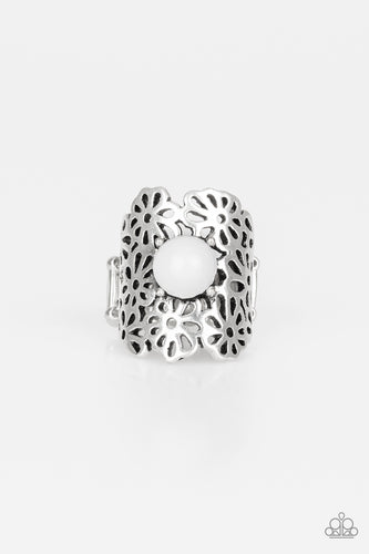 Flower Shower White Ring