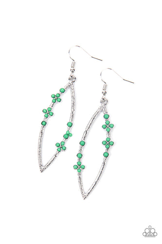 Flowery Finesse Green Earring