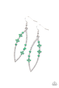 Flowery Finesse Green Earring