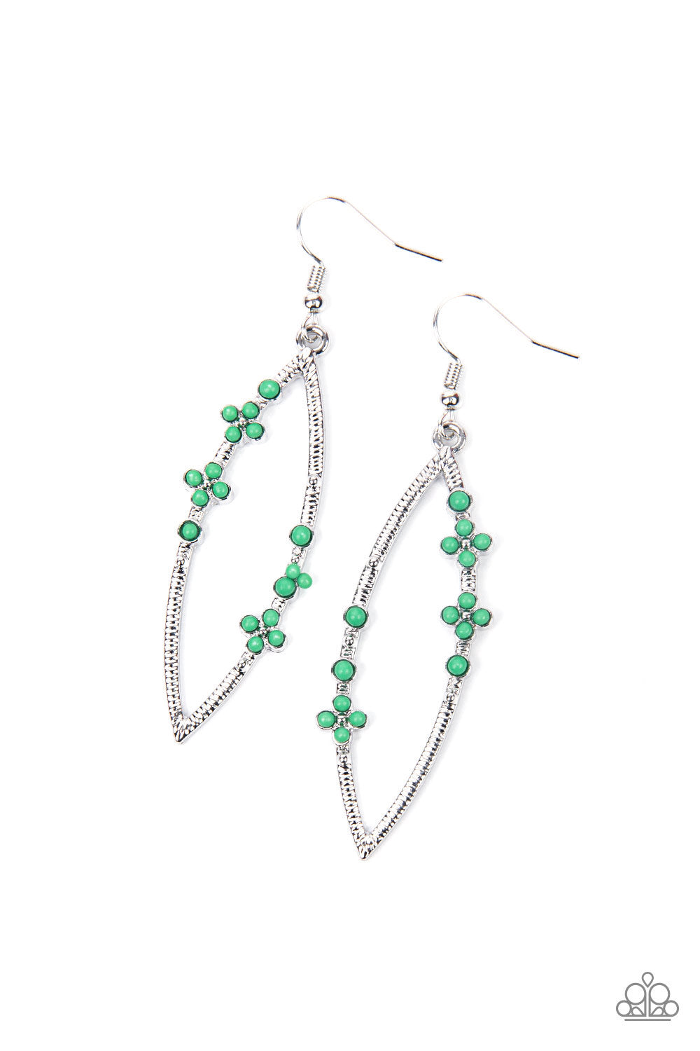 Flowery Finesse Green Earring