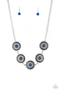 Me-dallion, Myself, and I Blue Necklace