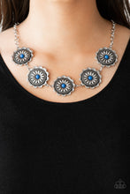 Load image into Gallery viewer, Me-dallion, Myself, and I Blue Necklace