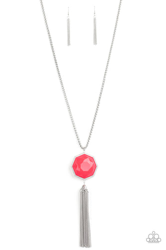 Prismatically Polygon Pink Necklace