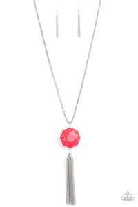 Prismatically Polygon Pink Necklace