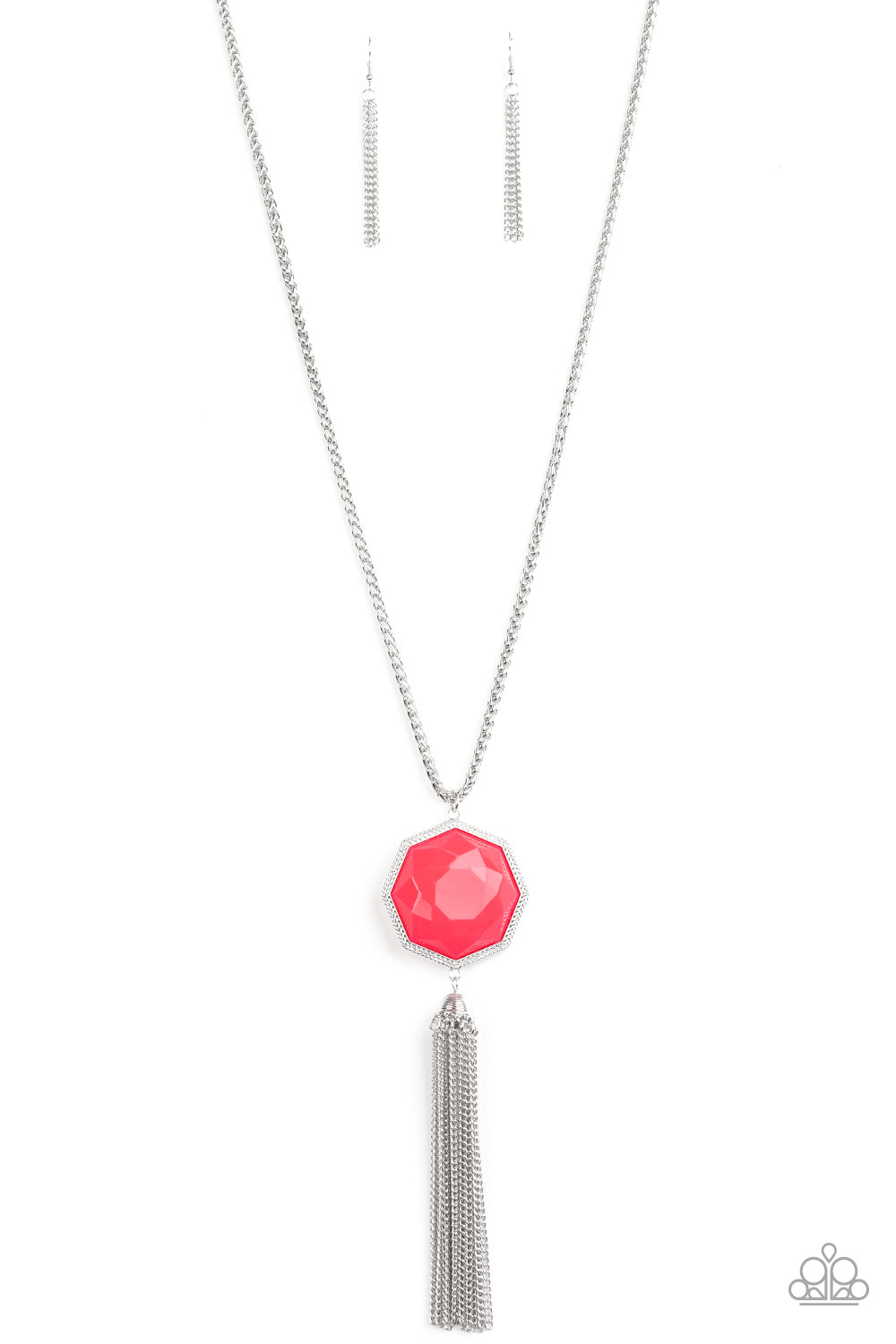 Prismatically Polygon Pink Necklace