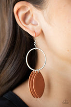 Load image into Gallery viewer, Leafy Laguna Brown Earring