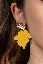 Load image into Gallery viewer, Crimped Couture Yellow Earring