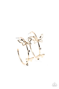 Full Out Flutter Gold Earring