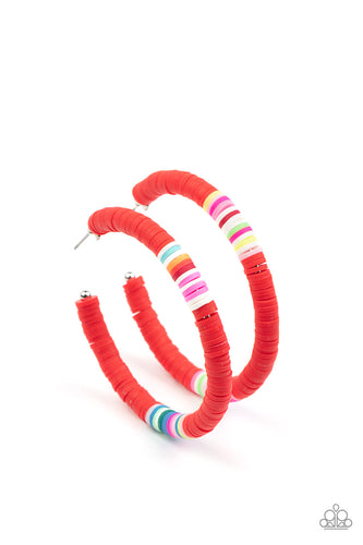 Colorfully Contagious Red Earring