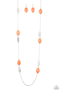 Beachfront Beauty Orange Necklace