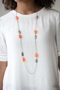 Beachfront Beauty Orange Necklace