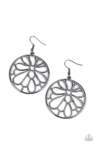 Glowing Glades Black Earring