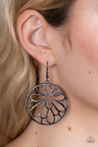 Glowing Glades Black Earring