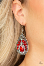 Load image into Gallery viewer, Candlelight Sparkle Red Earring